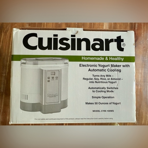 Cuisinart Electronic Yogurt Maker Automatic Cooling BPA Free Discontinued New - Picture 3 of 13